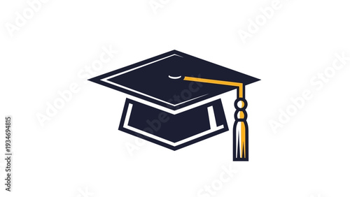 Stylized graduation cap icon representing academic achievement and higher education.