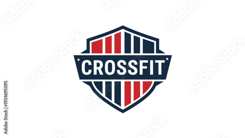 Crossfit gym logo with shield