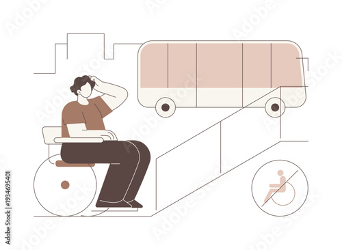 Access problems isolated cartoon vector illustrations.