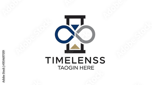 Infinity Hourglass Logo for Timeless Concept Design