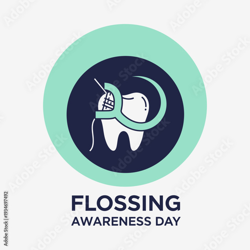 Dental Hygiene Visualization Illustrating Effective Flossing Techniques for Oral Health Maintenance