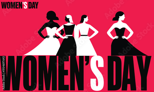 Bold International Women's Day Fashion Empowerment Poster for Social Media, Event Promotion and Gender Equality Advocacy