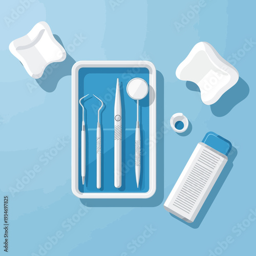 Dental Instrument Array: A Top-Down View of Tools for Oral Healthcare and Dentistry