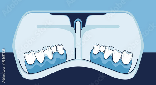 Dental Illustration Showing Healthy Teeth, Suitable for Dentist Offices and Health Websites