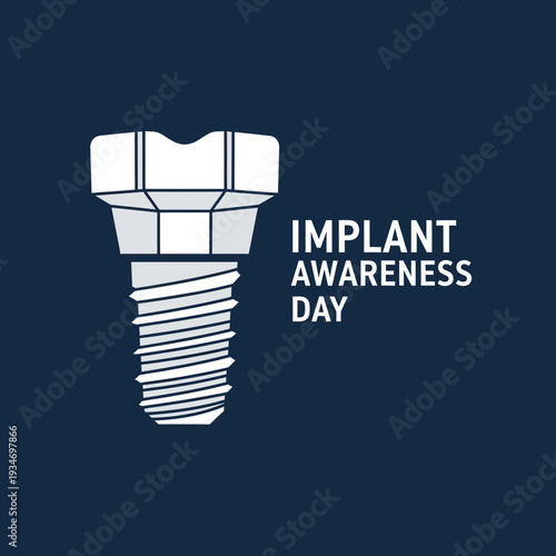 Dental Implant Awareness Day: A Modern Minimalist Design Showcasing Innovative Solutions for Oral