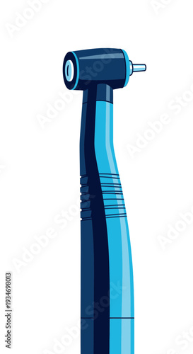 Dental Instrument Illustration: An Intricate Visualization of a Professional Dental Handpiece Tool