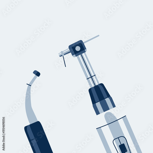 Dental Instrument Illustration Depicting Modern Tools for Precision Dentistry and Oral Healthcare