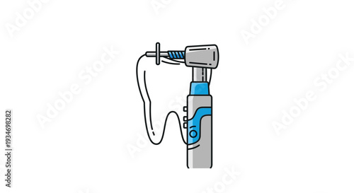 Dental Instrument With Attached Tooth Illustration Depicting Modern Dentistry And Care