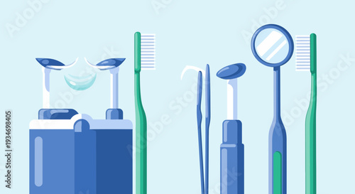 Dental Instruments And Oral Hygiene Tools For Perfect Cleanliness And Wellness