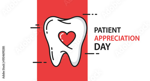 Dental Patient Appreciation Day: Heartfelt Smile Illustration for Healthcare Awareness