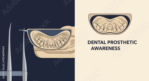 Dental Prosthetic Illustration Depicting Awareness and Dental Health Practices for All