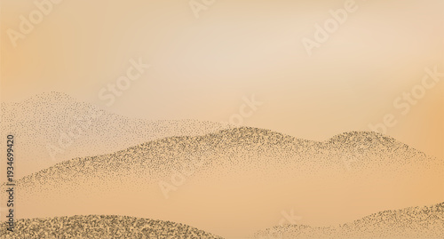 Abstract desert dune podium landscape background.