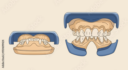 Dental Prosthetics Depiction: A Comprehensive Look at Denture Sets in Visual Form