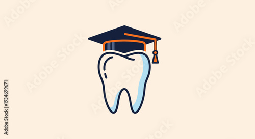 Dental School Graduation: A Cartoon Illustration for Academic and Healthcare Concepts