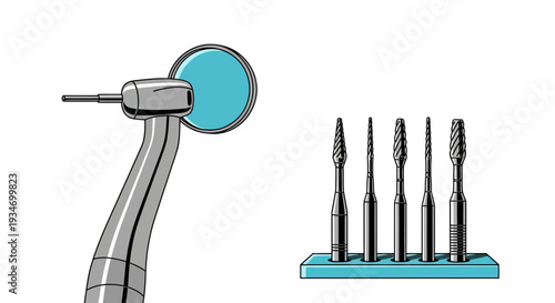 Dental Tools and Equipment in Vector Style for Healthcare and Medical Professions