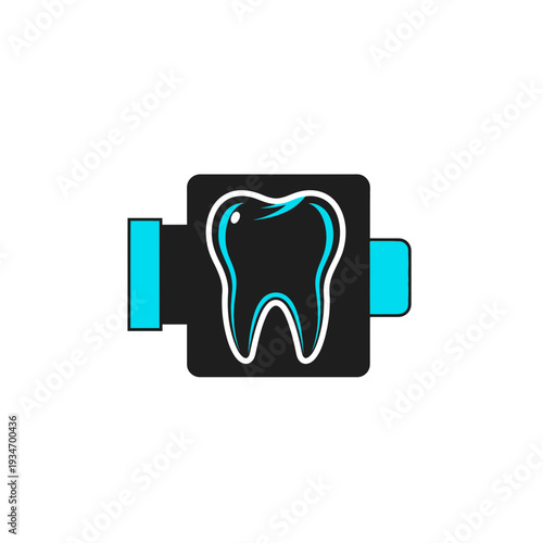 Dental X-Ray Icon Illustrating Tooth Radiography in Medical Healthcare Practice