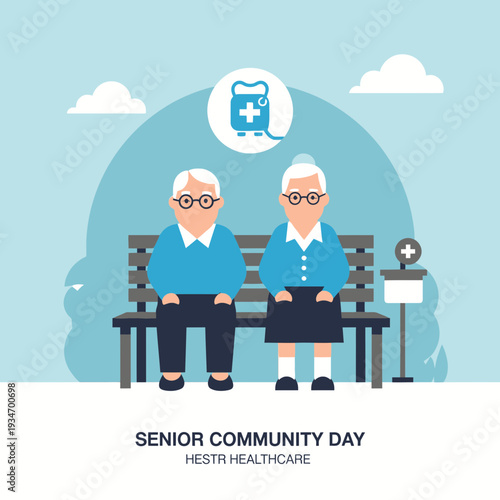 Depicting Community Health: Seniors Gathering, Promoting Wellness, And Healthcare Support