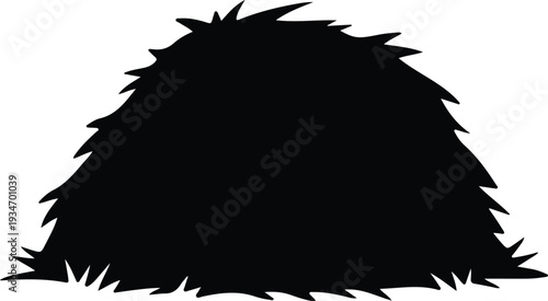 silhouette abstract haystack shape for rural farm harvest design vector design