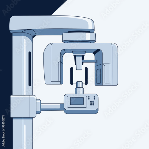 Depiction Of Dental Panoramic Radiography Device For Professional Diagnostics And Treatment