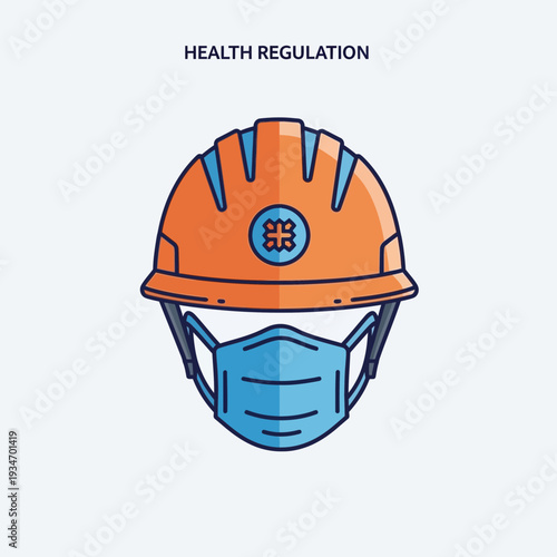 Depiction Of Healthcare Regulations Illustrating Safety Measures For Construction Workers Protection