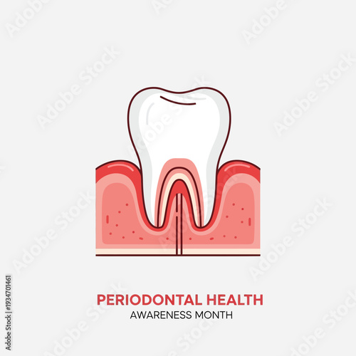 Depiction Of Healthy Teeth And Gums Illustrating Periodontal Health Awareness Campaigns