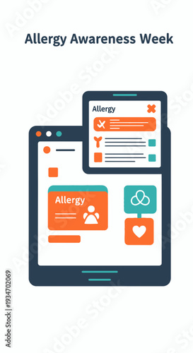 Digital Allergy Awareness Platform Showcasing Important Information and Helpful Details Displayed