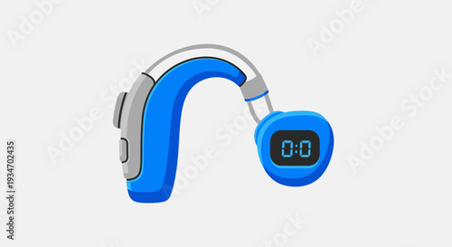 Digital Modern Hearing Device with a Timer, Innovative Audio Enhancement, Digital Display