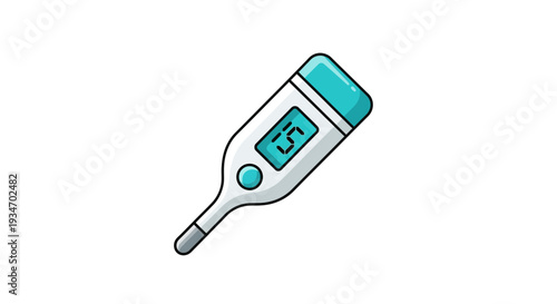 Digital Thermometer Illustrating A Fever And Health Checking Concept For Patient's Use