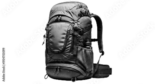 Vector Halftone Travel Hiking Backpack Illustration