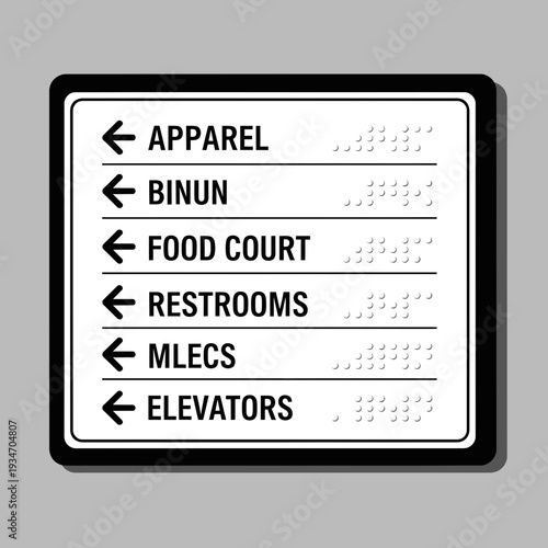 Directional Signage Highlighting Facility Locations And Essential Navigation Information Displayed