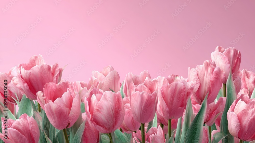 Fototapeta premium pink tulip flowers soft spring background
