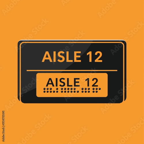 Distinctive Aisle 12 Signage Design for Commerce, Navigation, and Public Information Display