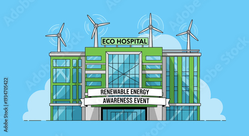 Eco Hospital Showcasing Renewable Energy and Sustainability in Healthcare Practices