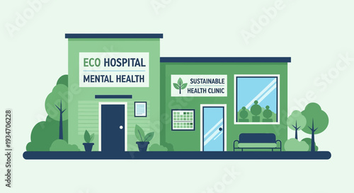 Eco-Friendly Hospital and Clinic For Mental Health Services in Urban Environment Design