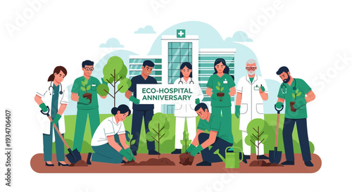 Eco-Friendly Hospital Celebrates Anniversary With Green Initiatives and Community Planting Effort