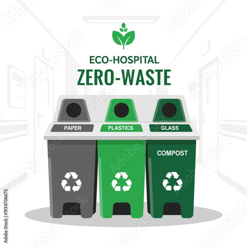 Eco-Friendly Hospital Waste Management System for Recycling Paper, Plastics, and Glass Materials