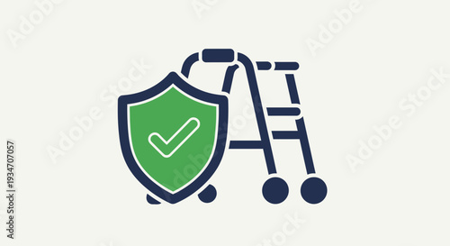 Elderly Care Assurance: A Protected Walker Symbolizing Health and Security