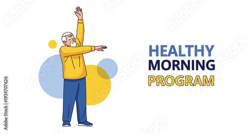 Elderly Person Demonstrating Morning Workout for A Healthier Lifestyle and Well-being