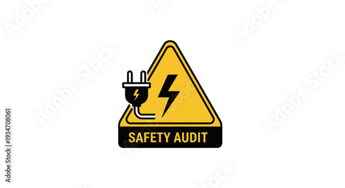 Electrical Safety Inspection: A Yellow Triangle Warning About Energy Hazards