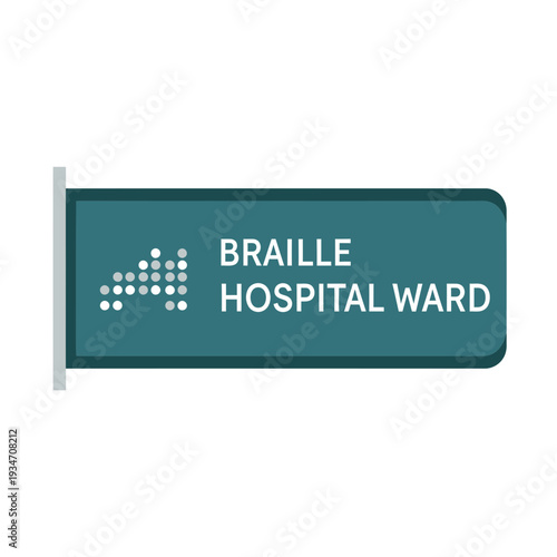 Elegant Braille Hospital Ward Signage Design for Vision Impaired Patients and Guidance