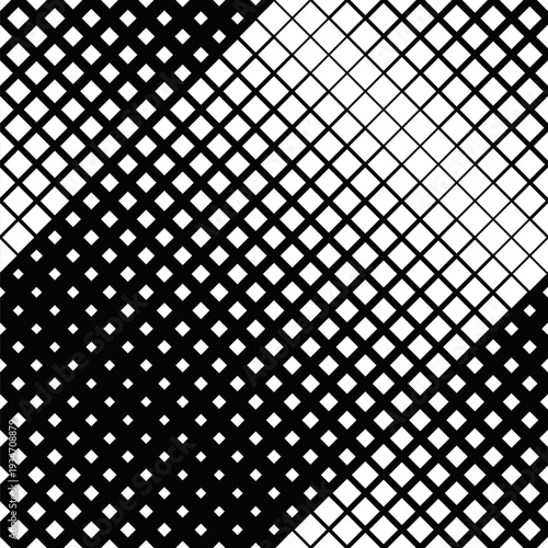 Black and white seamless geometrical square pattern background