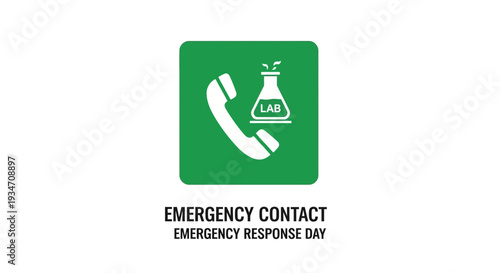 Emergency Contact Concept Illustrating Chemical Lab Communication and Instant Assistance
