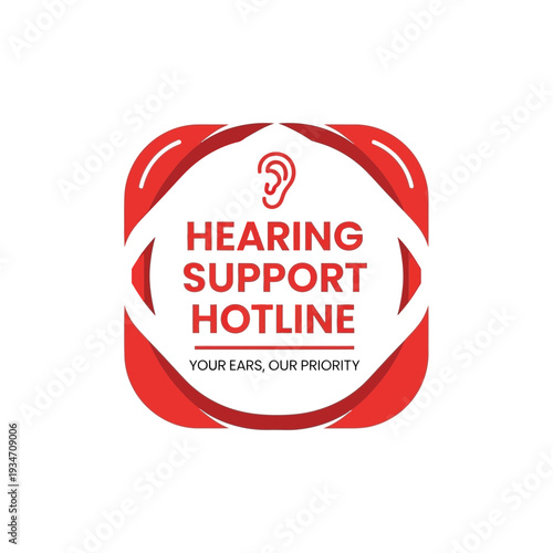 Empathetic Hearing Support Hotline Logo: Offering Assistance For Hearing Impairment Issues