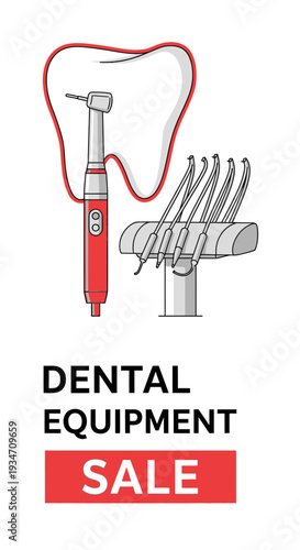 Essential Dental Tools and Equipment: Illustration Featuring a Tooth and Special Offers