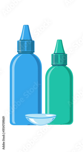 Essential Eye Care Collection: Dropper Bottles and Lens Case for Optimized Vision Health