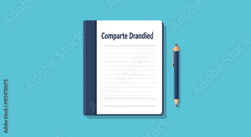 Notebook and pen on a surface.