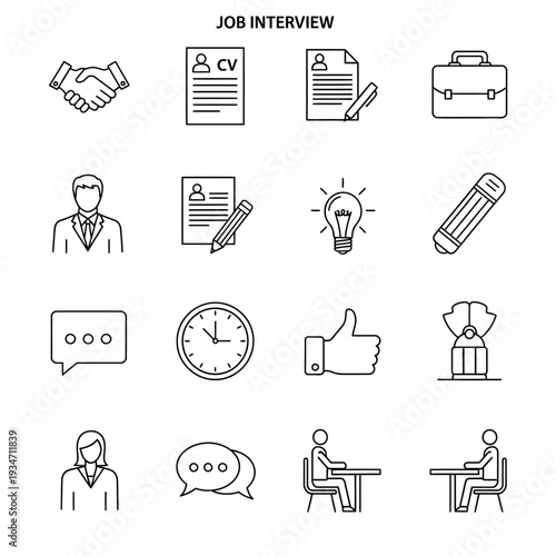 Businessman in a job interview process.