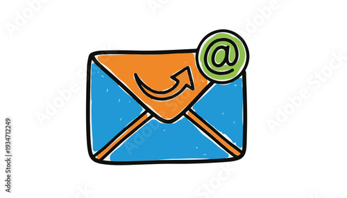 Envelope Email Message Vector Graphic for Direct Marketing Campaigns and Customer Communication During Christmas Holiday Season