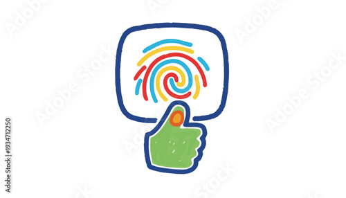 Biometric Fingerprint Scanner Vector for Secure Identity Authentication and Data Privacy Protection During Data Privacy Day