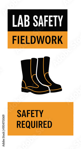 Essential Footwear: Safety Boots Signifying Lab and Fieldwork Protection Protocols